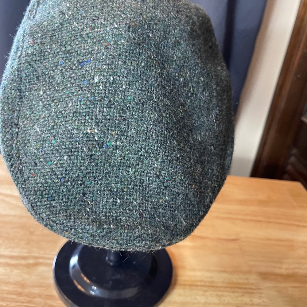 NWT Hanna Hats of Donegal Green Tweed Wool Flat Cap Jameson Ireland Mens Large - Picture 2 of 16